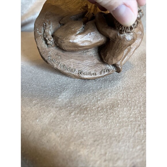 VTG Handmade Resin Girl & Her Horse Sculpture Decor Signed & Dated 1994 - Picture 5 of 11